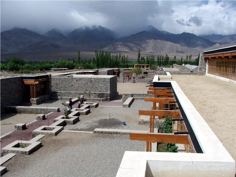 The award-winning courtyard at Druk Pema Karpo School